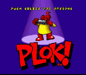 Plok (USA) screen shot title